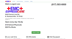 Desktop Screenshot of emcexpresscare.com